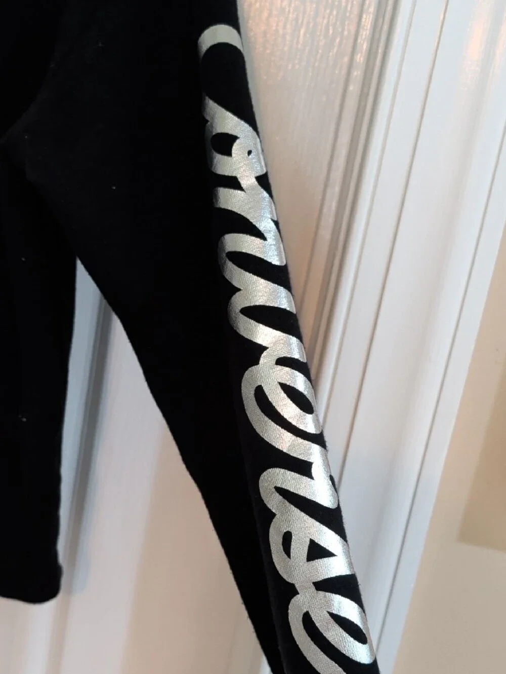 Converse Black Hoodie with Metallic Silver All Star Logo